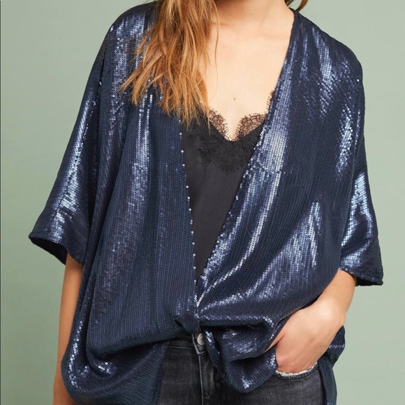 Anthropologie Corey Lynn Carter sequin Cardigan - Picture 2 of 5